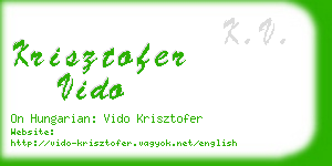 krisztofer vido business card